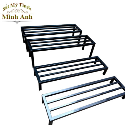 Kệ kê chậu cây Dài 70 cm. Rộng10-15- 20-25-cm. Cao 10-15-20-25cm. Hộp thép 16 x16mm. 2 nan phụ ( Hàng Chính Hãng )