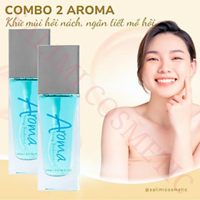 COMBO 2 Lọ Xịt Khử Mùi Toàn Thân AROMA 50ml, Giúp Ngăn Tiết Mồ Hôi, Khử Mùi Hôi Nách, Không Ố Vàng