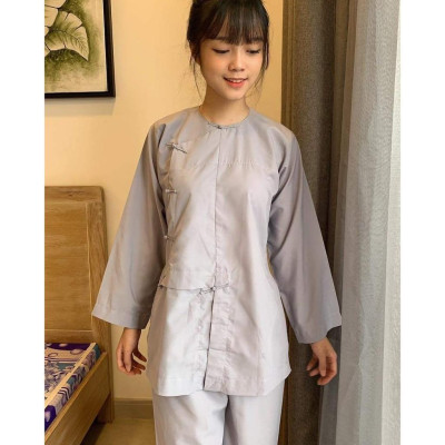 Đồ Lam Đi Chùa  Vạt Hò Nút Thắt