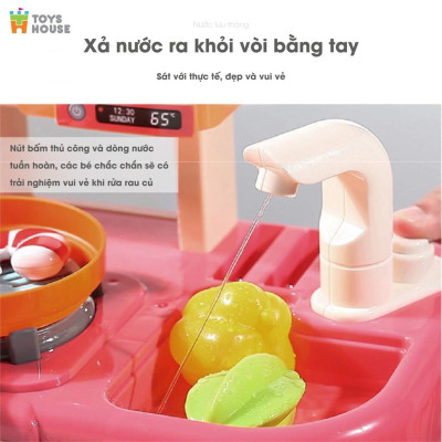 Bộ đồ chơi nhà bếp Toys House nấu nướng, có vòi nước và bảng vẽ, hướng nghiệp cho bé từ 3 tới 8 tuổi