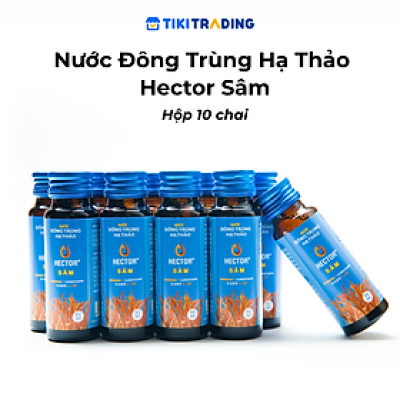 Nước Đông Trùng Hạ Thảo Hector Sâm ( Hộp 10 chai ) - Bổ Sung Năng Lượng, Tăng Cường Sinh Lý Và Sinh Lực Cho Người Làm Việc Cường Độ Cao, Chơi Thể Thao