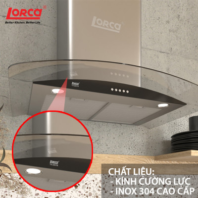 Máy Hút Mùi LORCA TA 2001PH - Hàng Chính Hãng Cao Cấp Bền Bỉ Tiết Kiệm Điện Chống Ồn Tốt