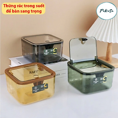 Hộp đựng bông tẩy trang , dụng cụ trang điểm , đồ dùng văn phòng..vv để bàn size 15.1*15.1*8.3 cm - Hàng chính hãng
