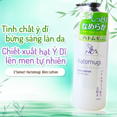 Nước Dưỡng Da Lotion Chiết Xuất Hạt Ý Dĩ S Select Cấp Ẩm Dưỡng Da Trắng Hồng Nhật Bản 500ml