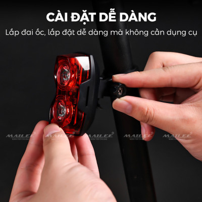 Đèn Hậu Xe Đạp LED RPL-2230 Nhấp Nháy Sáng Cao Gắn Trụ Yên An Toàn Ban Đêm Xe Đạp Địa Hình (chạy pin AAA) - Mai Lee