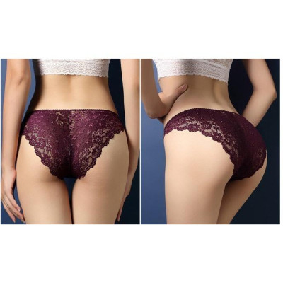 Quần Lót Kết Hợp Ren Nâng Mông Trong Suốt Sexy, Họa Tiết Dập Lỗ, Hàng Xuất Nhật (WL67)