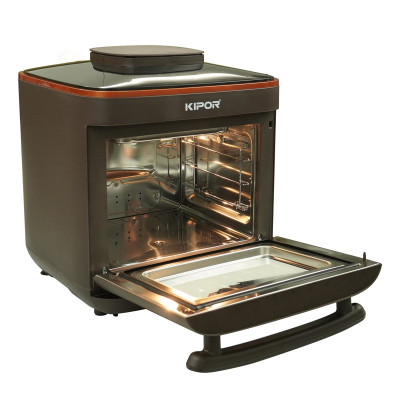 Nồi chiên hơi nước KIPOR KP-STEAM677 - bảng điều khiển điện tử nấu đa chế độ, chiên hấp đồng thời - Hàng chính hãng