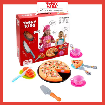 Đồ Chơi Nấu Ăn Bộ Pizza TOONYKIDS - Đồ Chơi Nhà Bếp Cho Bé - Pizza Master Chef TN134 [Tặng Kèm Sticker]