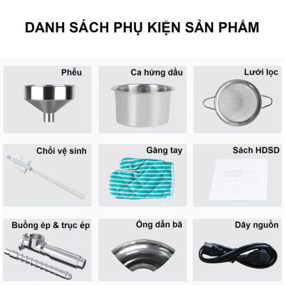 Máy ép dầu ăn thực vật, dùng trong gia đình. Thương hiệu Mỹ cao cấp Septree - X6. Hàng chính hãng