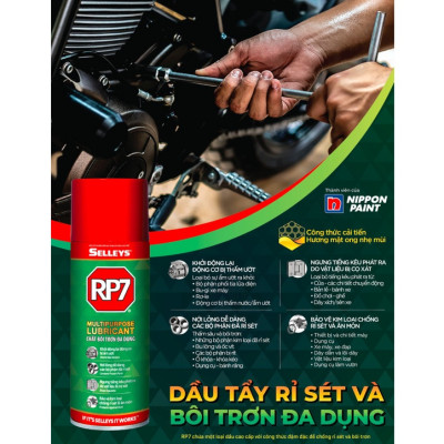 Chai Xịt Chống Rỉ Sét Và Bôi Trơn RP7-  SELLEYS -350G