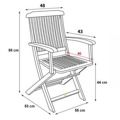 Bộ Bàn Punai 4 Ghế Xếp Paradiso IBIE NS4002A (100 x 100 x 72 cm) - Nâu