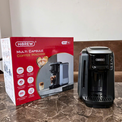 Máy pha cà phê 4 trong 1, Espresso, Viên Nén Nespresso, Nescafe Dolcegusto, Kcup thương hiệu Mỹ cao cấp HiBREW H6 - Hàng Nhập Khẩu