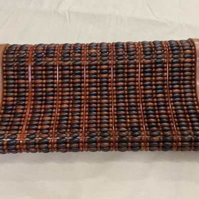 Gối Công Thái Học , Gối Gỗ Trắc Hạt - Kích thước 43cmx24cmx8cm/4cm ( video , hình thật )