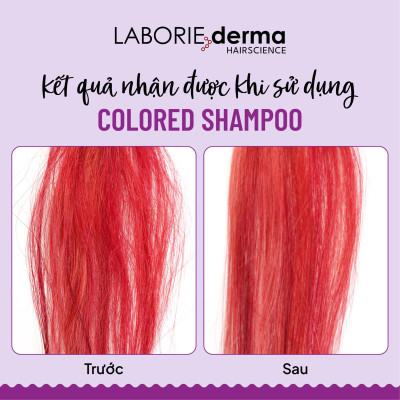 Dầu gội tím giúp làm sáng và đều màu tóc LABORIE derma Colored Shampoo - 250ml