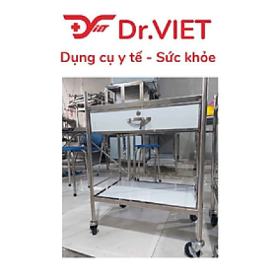 Xe Đẩy DCG-29 Đức Cường Inox 2 Tầng 35 x 50 (Có Hộc) – Giải Pháp Tiện Lợi Cho Mọi Nhu Cầu Vận Chuyển