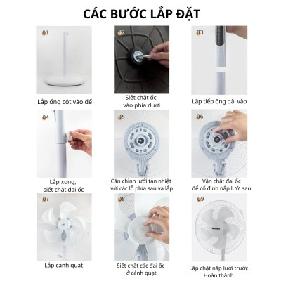 Quạt lửng Mitomo FCE-60AE có điều khiển từ xa, hẹn giờ, màn hình LCD với 3 chế độ gió hàng chính hãng- Bảo hành 2 năm