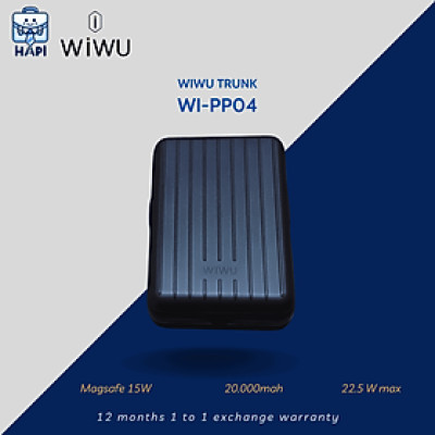 Sạc dự phòng hàng chính hãng WiWU Trunk Series 5-in-1 Wi-PP04, cáp C/L, sạc không dây 15W
