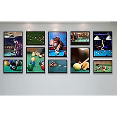 (HCM) Khung ảnh treo tường trang trí decor tiệm bida,mặt khung là mica bóng kèm đinh