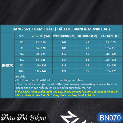 Bộ bơi nam BIG SIZE siêu rộng - Tự tin, thoải mái cho người béo đến 175kg, set áo bơi cỡ lớn & quần bơi 2 lớp giấu bụng đùi | BN070