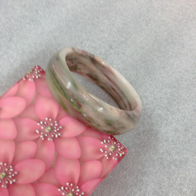 Vòng tay đá cẩm thạch ngọc màu thổ cẩm tự nhiên 100%cho tất cả các mệnh