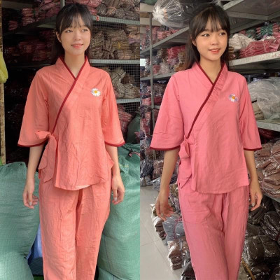 Đồ Lam Đi Chùa # Nhật Nơ Hoa Cúc # Quần Áo Nữ # Đồ Bộ