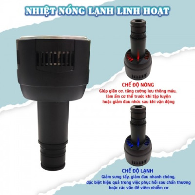 Phụ kiện - ĐẦU NÓNG, LẠNH Súng massage Booster T, M2-A, M2-B, M2-C, M2-D, Pro 3 - Màu đen