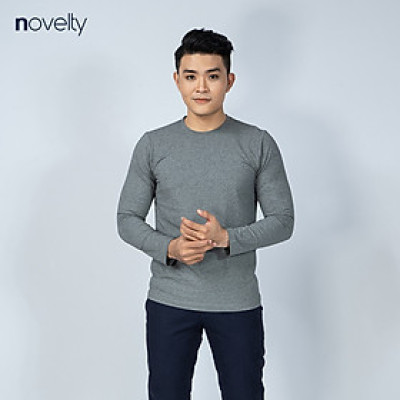 Áo thun nam Novelty dài tay cổ tròn 4 màu lựa chọn