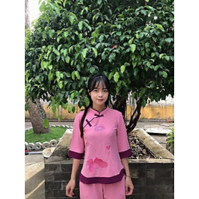 ĐỒ LAM ĐI CHÙA  Đài Loan Đũi Cao Cấp