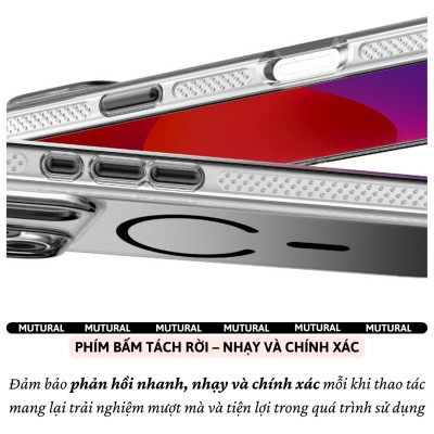 Ốp lưng nhám chống sốc đổi màu Gradient sạc từ tính không dây cho iPhone 17 Pro Max / 17 Pro hiệu Mutural Icesense - Thiết kế sang trong, Viền TPU đệm khí, mặt lưng PC chống ố vàng - Hàng nhập khẩu