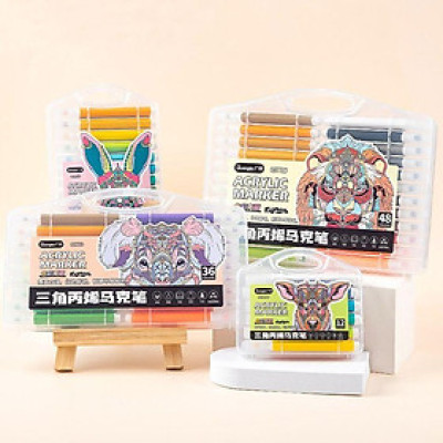Guangbo - Viết Acrylic Marker 1 Đầu H02307-1 48 Màu