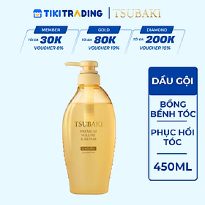 Dầu Gội Tsubaki Phục Hồi Hư Tổn, Bồng Bềnh Tóc 450ml (Mới)