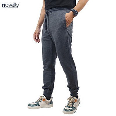 Quần jogger nam Novelty Regular fit xám Melange NQGMMDMT3R230546Q