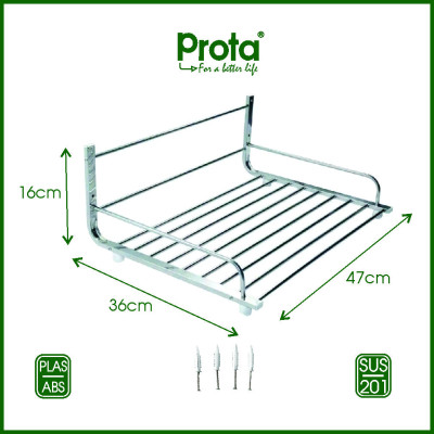 Kệ lò vi sóng inox 201 treo tường chữ L Prota