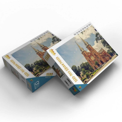 Bộ Tranh Ghép Hình Minh Châu - 60 x 80 cm (1500 Mảnh Ghép) - Nhà Thờ Đức Bà