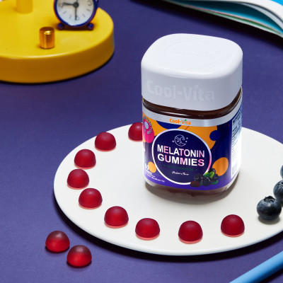 Combo 3 Hộp Kẹo Dẻo Melatonin Hỗ Trợ Giấc Ngủ Ngon Sleep Well Gummies Hỗ Trợ Giảm Căng Thẳng Kết Hợp Vitamin B6 Coolvita