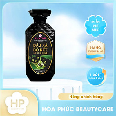 Dầu Xả Phục Hồi Tóc Suôn Mượt Avatar Chiết Xuất Bồ Kết Lô Hội Và Olive 600mL