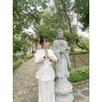 ĐỒ LAM ĐI CHÙA  Tàu Lụa Vải Lụa Tầm