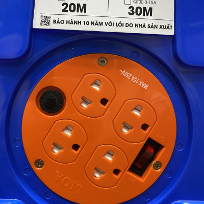 Ổ cắm kéo dài quay tay kiểu Rulo - Ổ quay Rulo LiOA QT dây 30m
