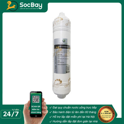 Lõi đúc Pre Carbon Nano Geyser, Lõi lọc nước số 2 máy RO lõi đúc - Hàng Chính Hãng