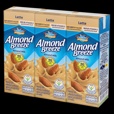 Blue Diamond - Thùng Sữa Hạt Hạnh Nhân ALMOND BREEZE vị Latte 180ml x 24 Hộp