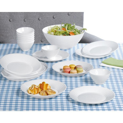 Đĩa (dĩa) thủy tinh sâu lòng hình tròn Luminarc Harena 28cm L3265 | Hàng chính hãng