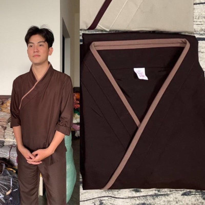 ĐỒ LAM ĐI CHÙA Chéo Nhật Nam Vải Kate