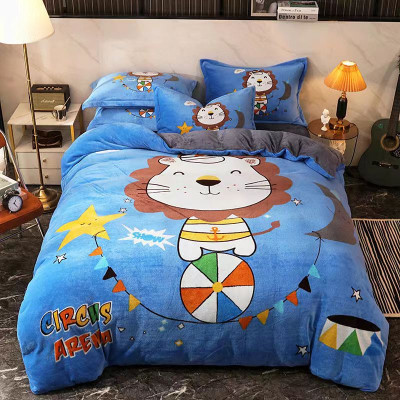 Bộ chăn ga gối nỉ nhung tuyết mịn cao cấp 5D