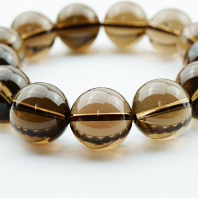 Vòng Tay Đá Thạch Anh Khói Smoky Quartz Tự Nhiên 16mm 13 hạt