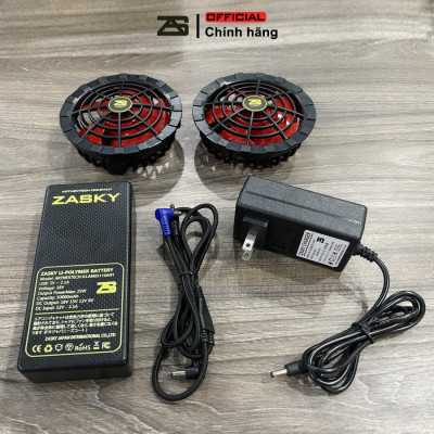 [GIÁ TỐT] Bộ Phụ Kiện Áo Điều Hòa ZASKY Nhật Bản, Bộ Phụ Kiện Áo Điều Hòa Quạt Gió, Bộ PIN Quạt Sạc Dây Cáp, PIN 50.000mAh-18V Bảo Hành 12 Tháng