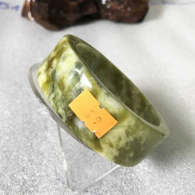 Vòng tay bạch ngọc trắng bản vuông cao 2.5 cm cho nam ( nhiều kích thước đường kính từ 6.0 đến 7.0cm)