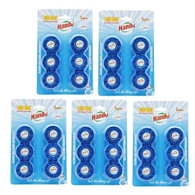 Combo 5 vỉ 30 viên tẩy và làm thơm toilet Hando