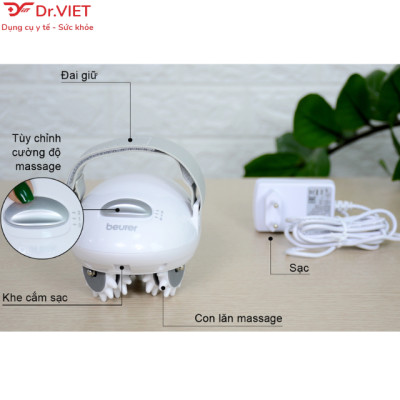 Máy massage cầm tay Beurer CM50 Hàng chính hãng - Xuất xứ Đức, thúc đẩy lưu thông máu, làm săn chắc da