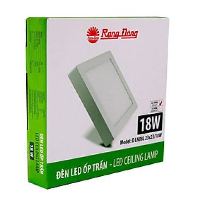 Đèn LED Ốp trần 18W Rạng Đông Model: D LN08L 23x23/18W