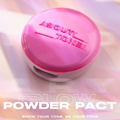 Phấn phủ dạng nén About Tone Glow Powder Pact 8g sáng hồng tự nhiên